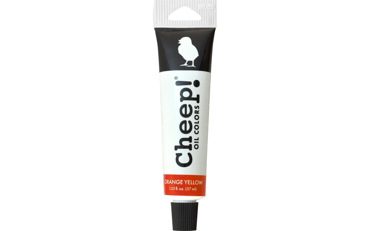 Cheep! Oil Paint, 1.25 oz. Tube - Orange Yellow, Perfect for Artists - Quality Oil Paints Full Bodied Acrylic Paint Paint Artist and Student